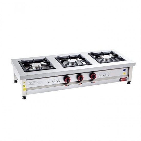 CSA Karacasan Set Üstü Üçlü 3 Gözlü Doğalgazlı Ocak 140x60x25cm CSA Karacasan Set Üstü Üçlü 3 Gözlü Doğalgazlı Ocak 140x60x25cm